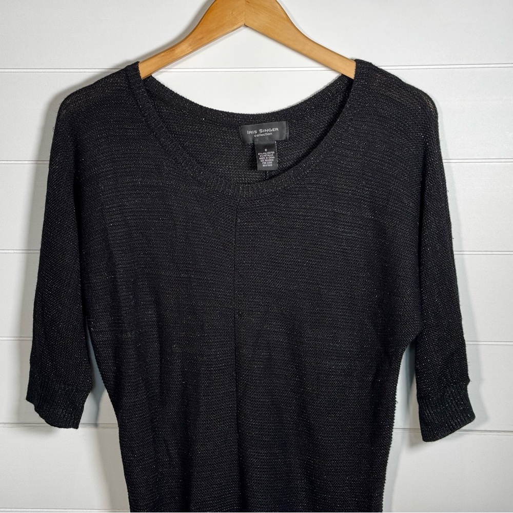 Iris Singer Collection Black Metallic Women's Top… - image 3